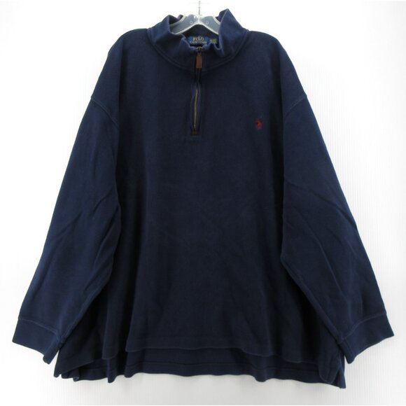 Ralph Lauren Polo Sweater 4XB Big Pullover 1/4 Zip Red Pony Logo XXXXL - Picture 1 of 11